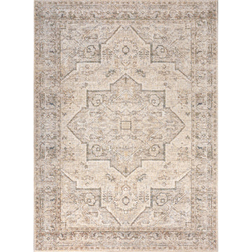 Koda Vintage Native American Medallion Machine-washable Area Rug